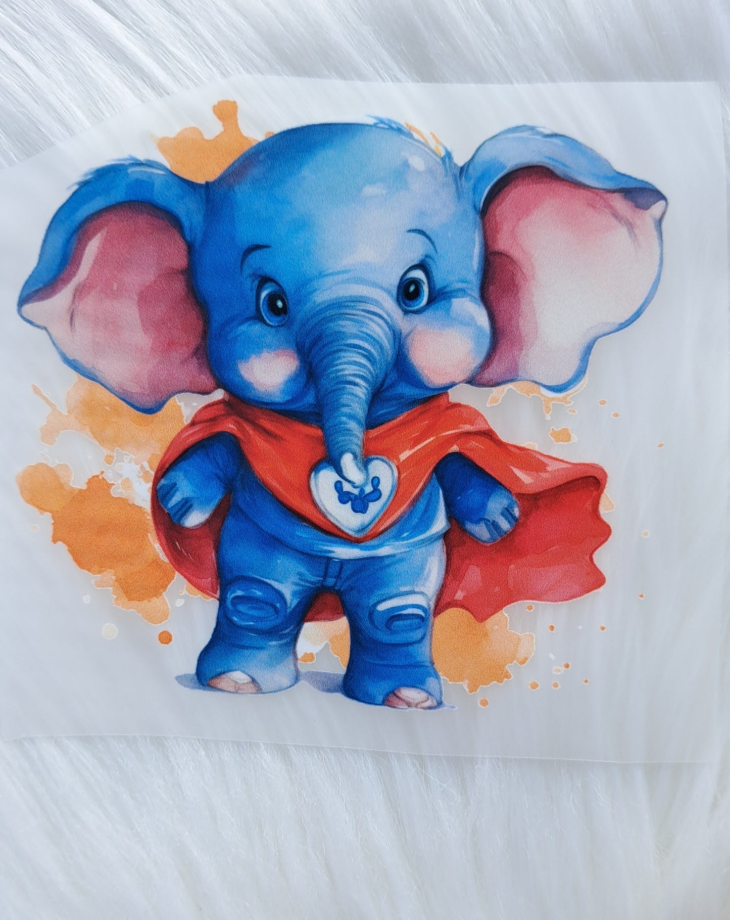 Bügelbild Elefant/Superheld