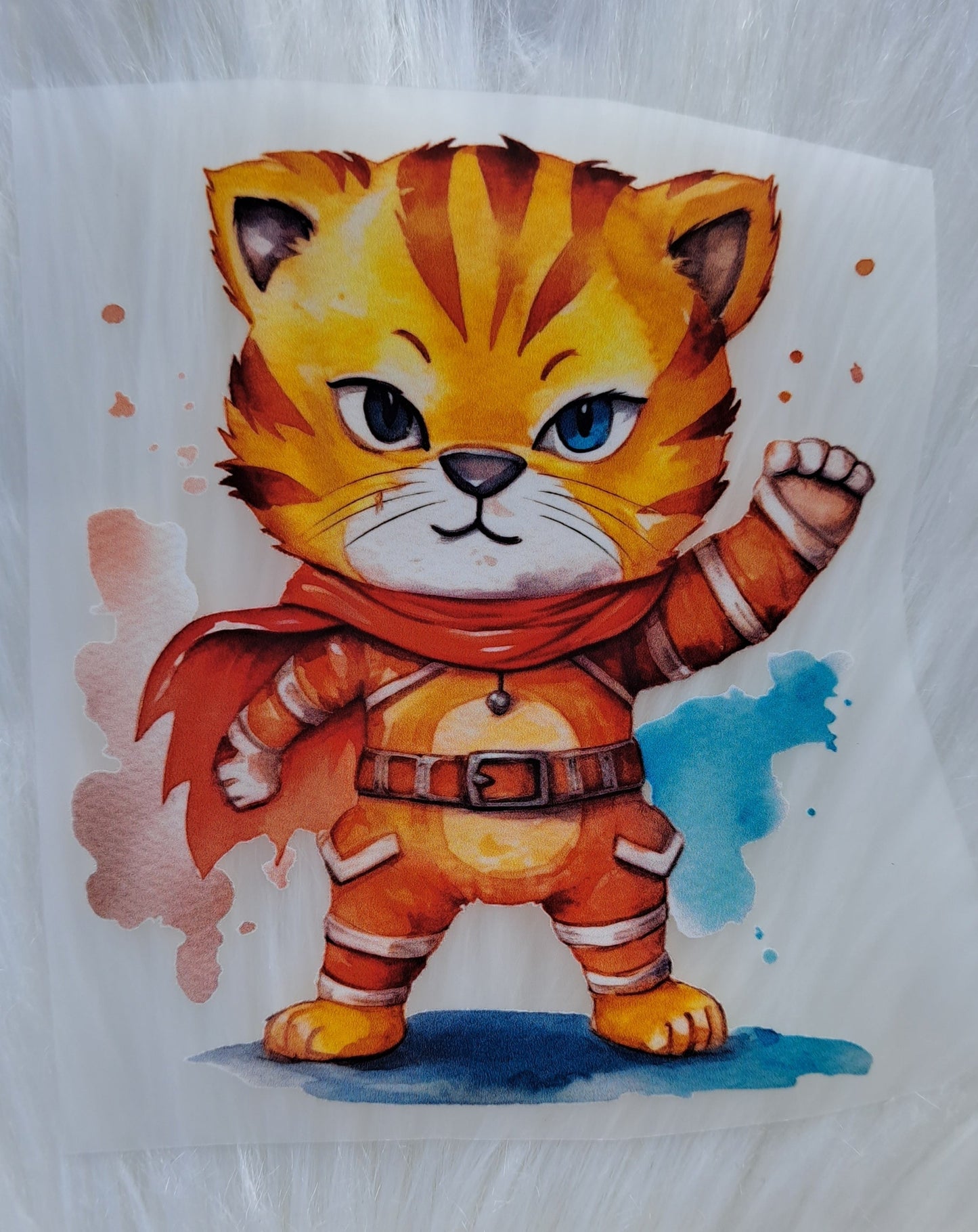 Bügelbild Tiger/Superheld