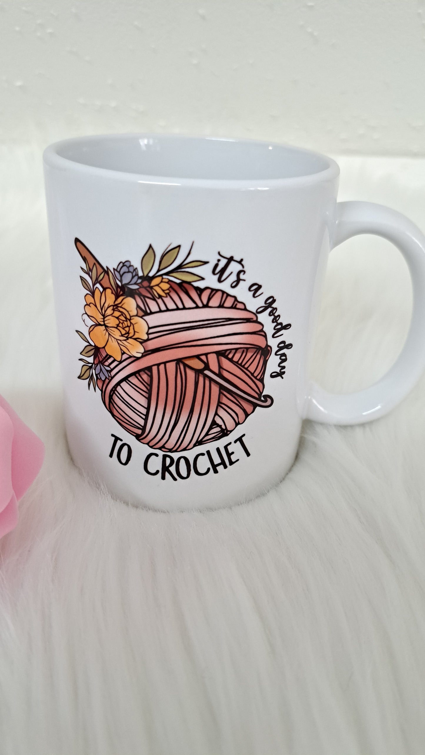 Tasse a good da to crochet mit Namen