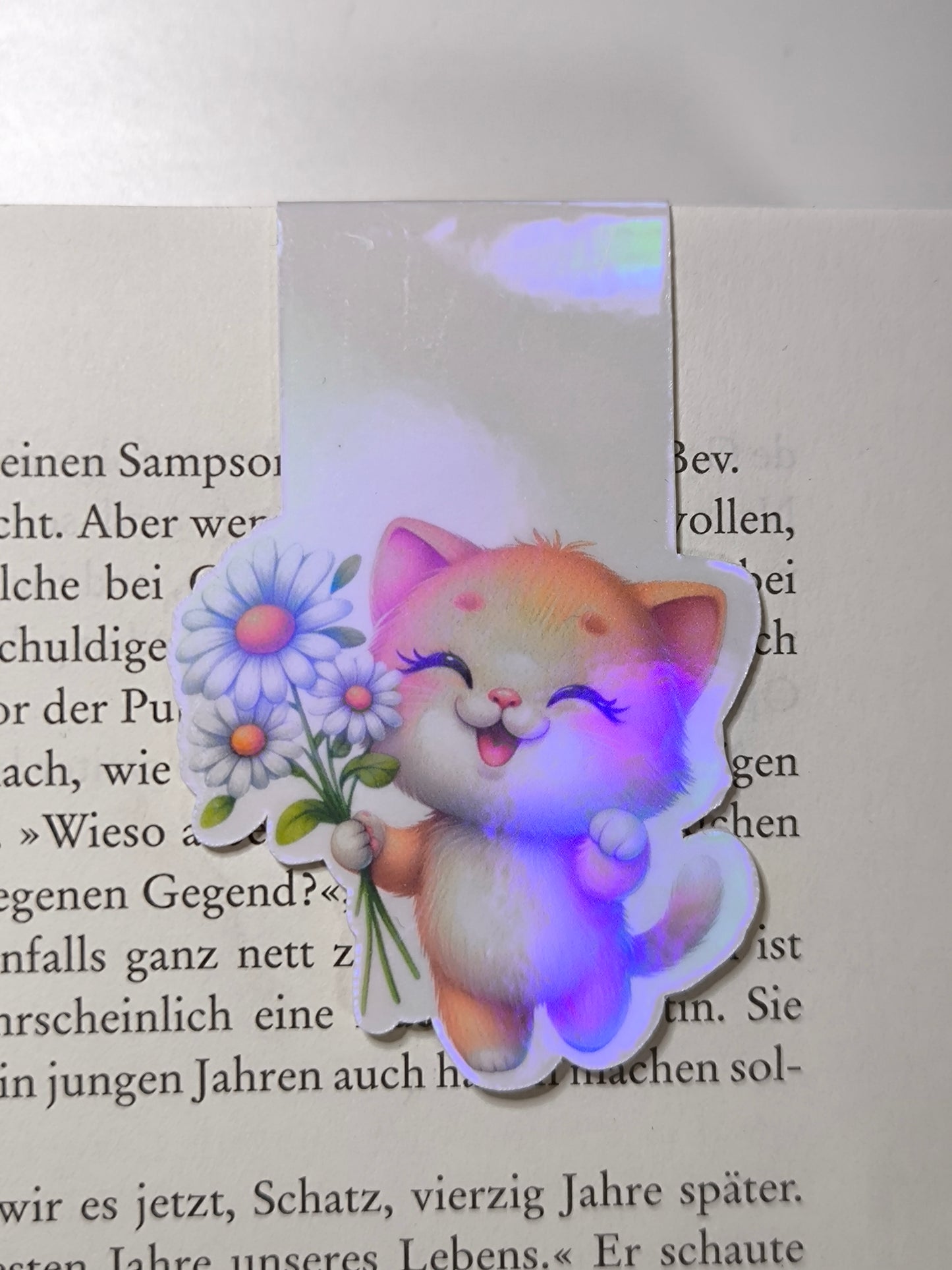 Lesezeichen Katze (Holografischer-Effekt)