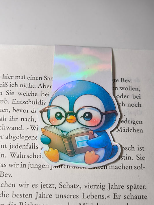 Lesezeichen Lese-Pinguin (Holografischer-Effekt)